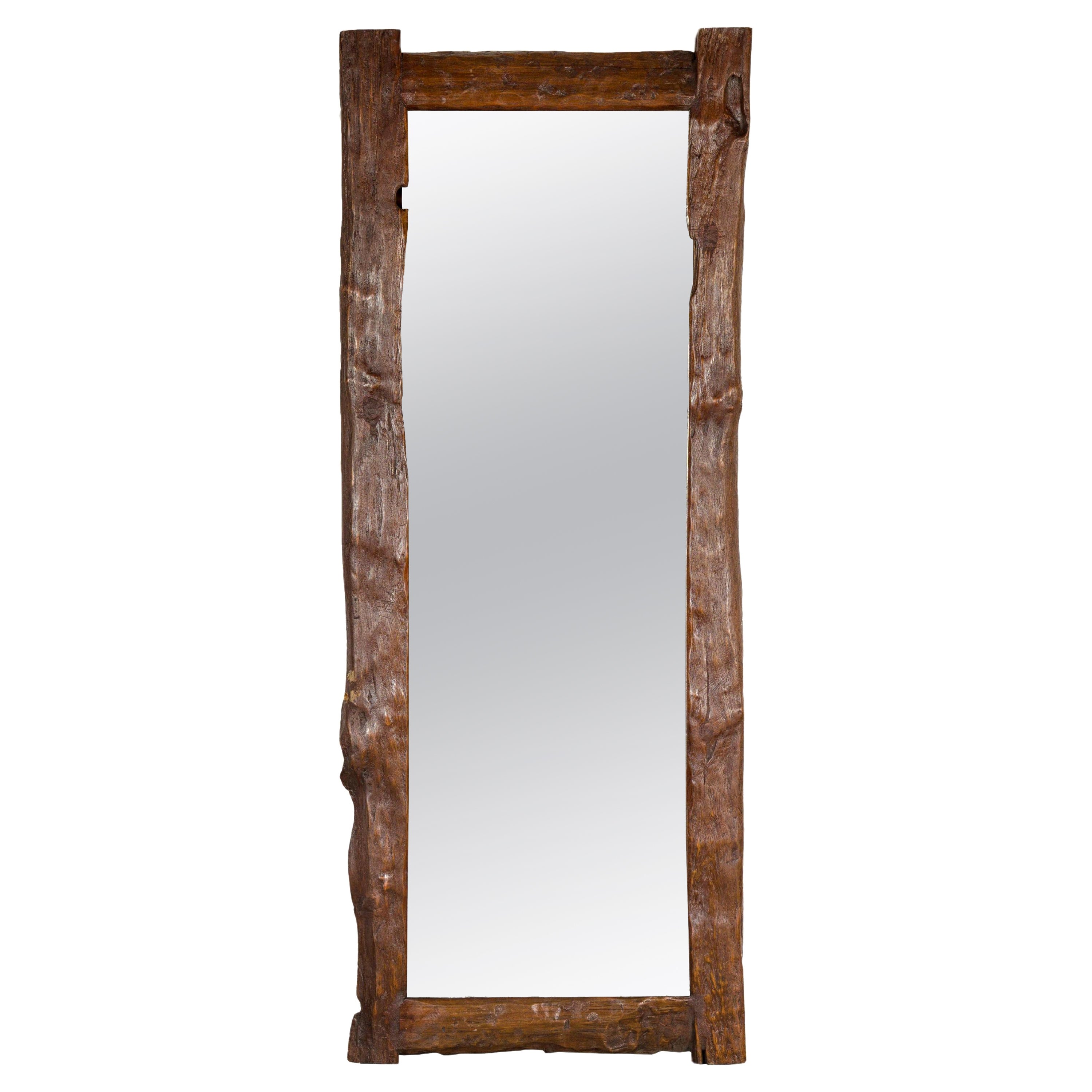Antique Country Style Driftwood Made into Full Length Mirror, Rustic Character For Sale