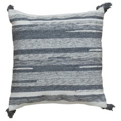 Abstract Modern Wool and Cotton Pillow In Gray