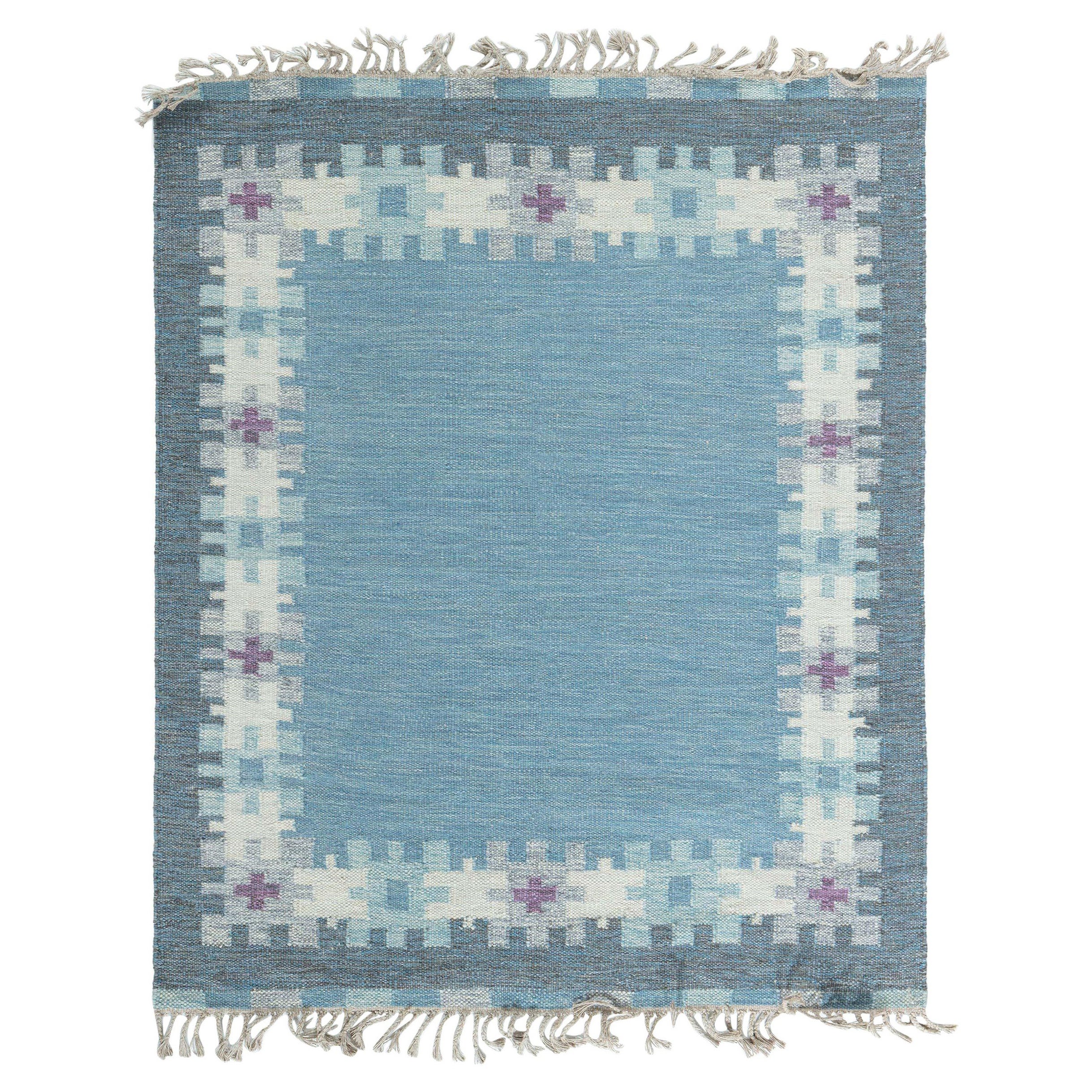 Schwedisch inspirierter Flachgewebe-Teppich von Doris Leslie Blau