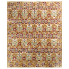 Rug & Kilim's Teppich im europäischen Stil in Gold und Rot mit floralem Muster