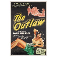 Vintage The Outlaw R1946 US 1 sheet Film Poster
