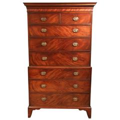 George III Mahogany Tallboy or Chest on Chest of Good Proportions