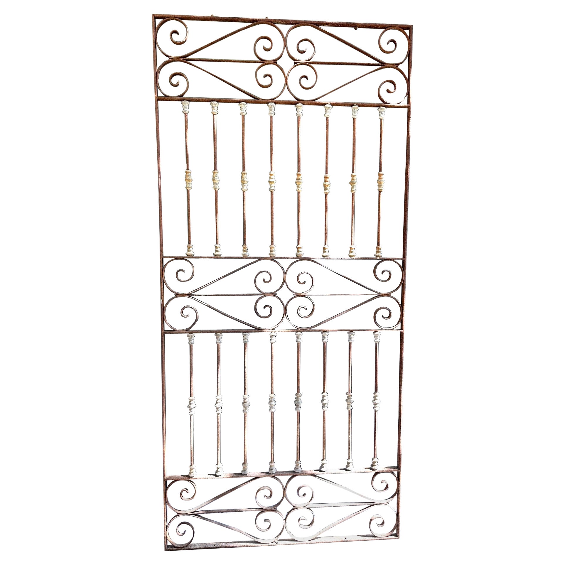 Rustic Antique Wrought Iron Driveway Garden Entrance Metal Gate for portal entry For Sale