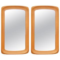 Pair of Swedish Wall Mirrors "Glas & Tra" Hovmantorp 8