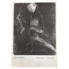 Affiche vintage de l'exposition de l'université de Stanford, Nathan Oliveira