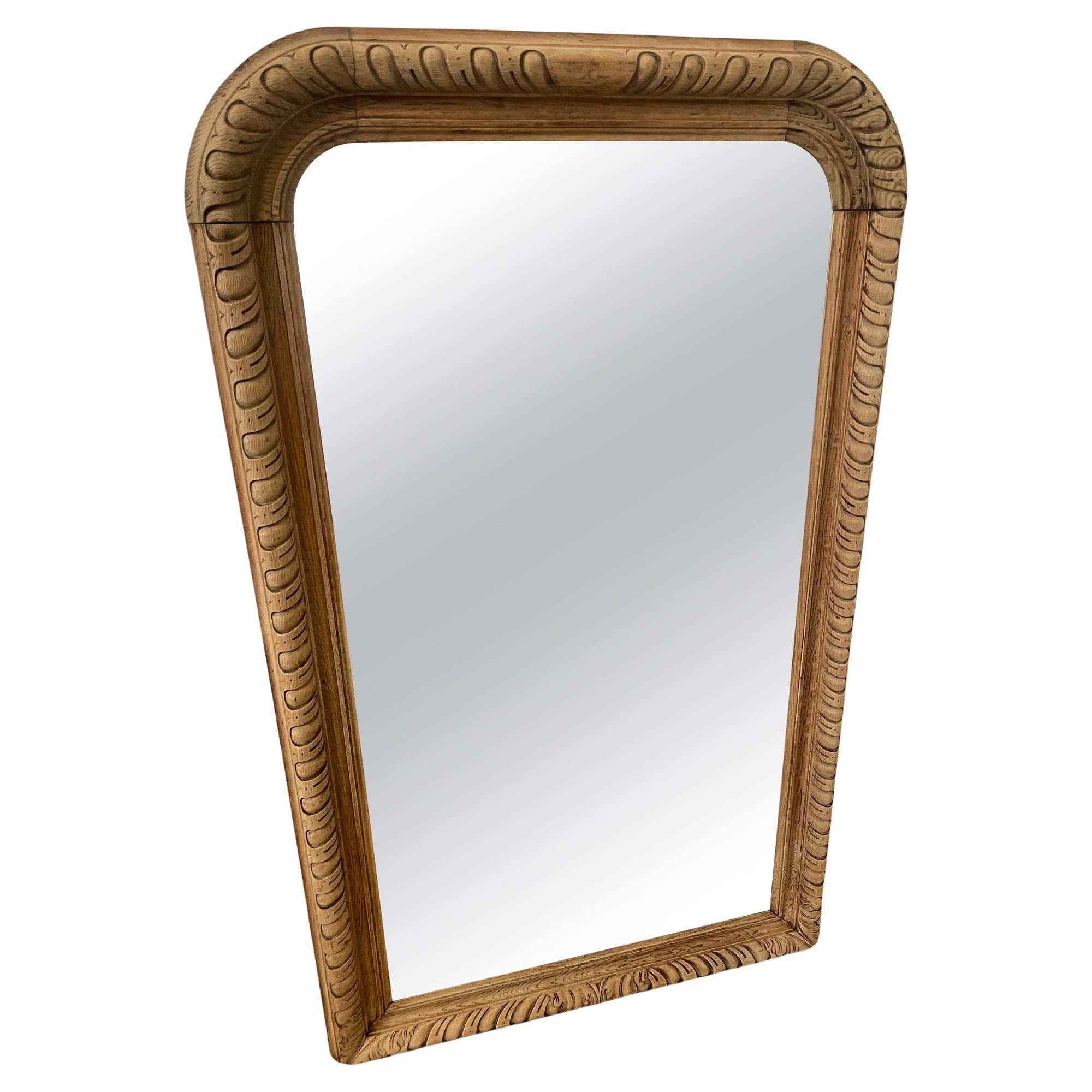 Miroir de cheminée en chêne frotté du XIXe siècle en vente