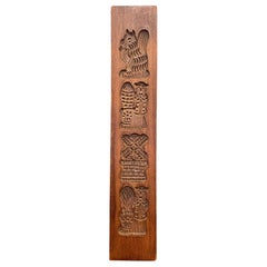 Molde de Madera Vintage de Estilo Popular Holandés para Galletas Decorativo Decoración Primitiva.
