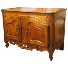 Circa 1750 Carved Walnut Wood Buffet Crédence from Nîmes, France