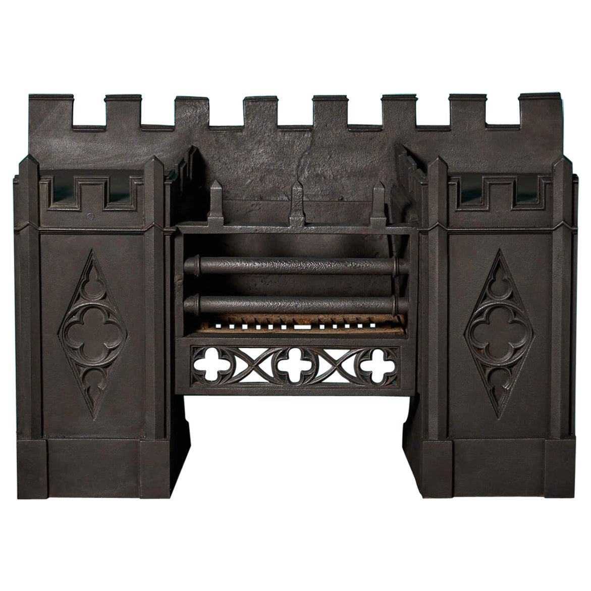 Antique Gothic Style Hob Grate For Sale