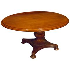 Antique Mahogany Oval Tilt-Top Table