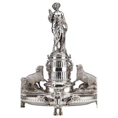 Christofle - Importante centro de mesa en plata de ley del siglo XIX