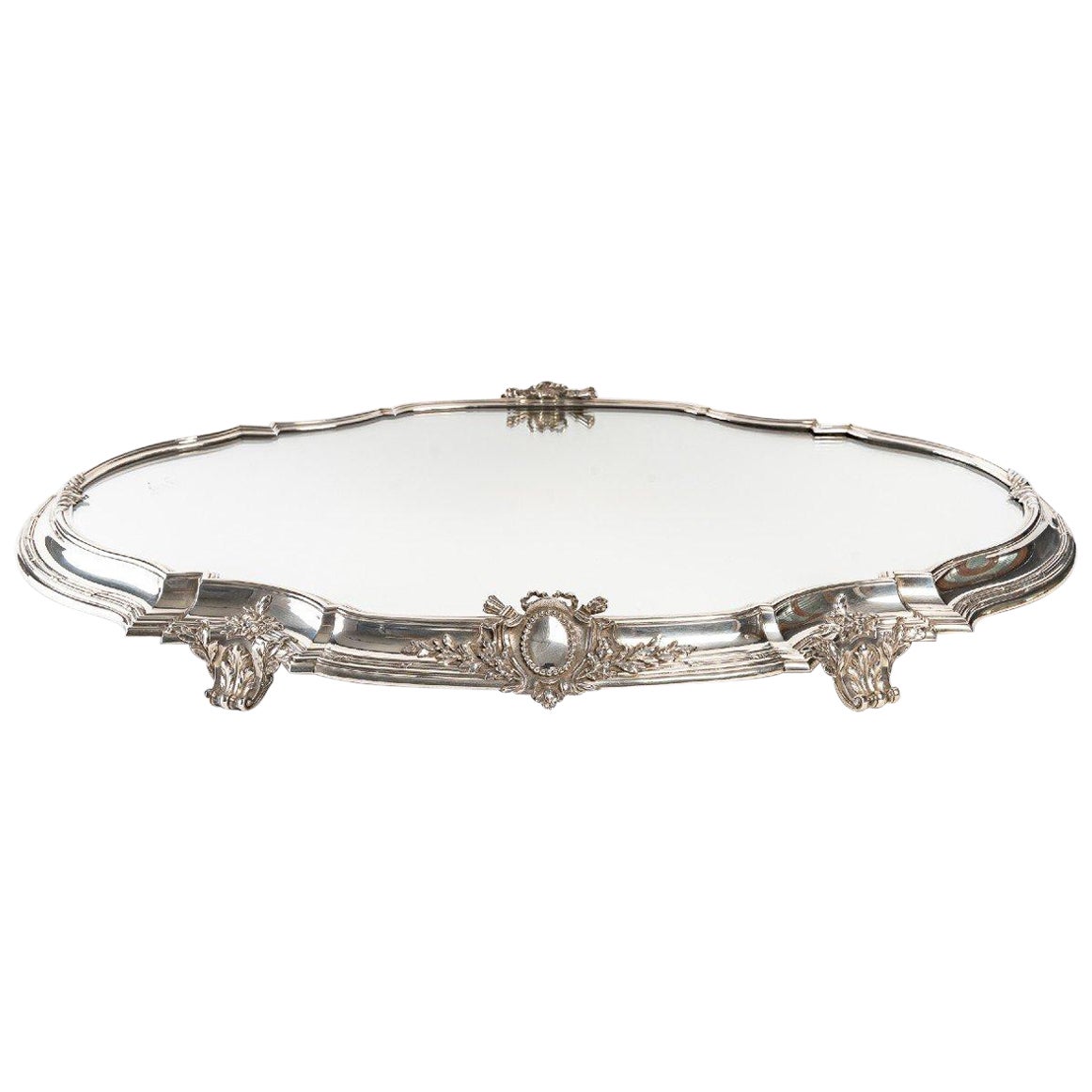 Goldsmith Tétard - Above All Oval Table In Solid Silver XIXth