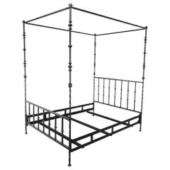Used Kreiss Queen Poster Bed Frame "Provence Grande" manner of Giacometti 