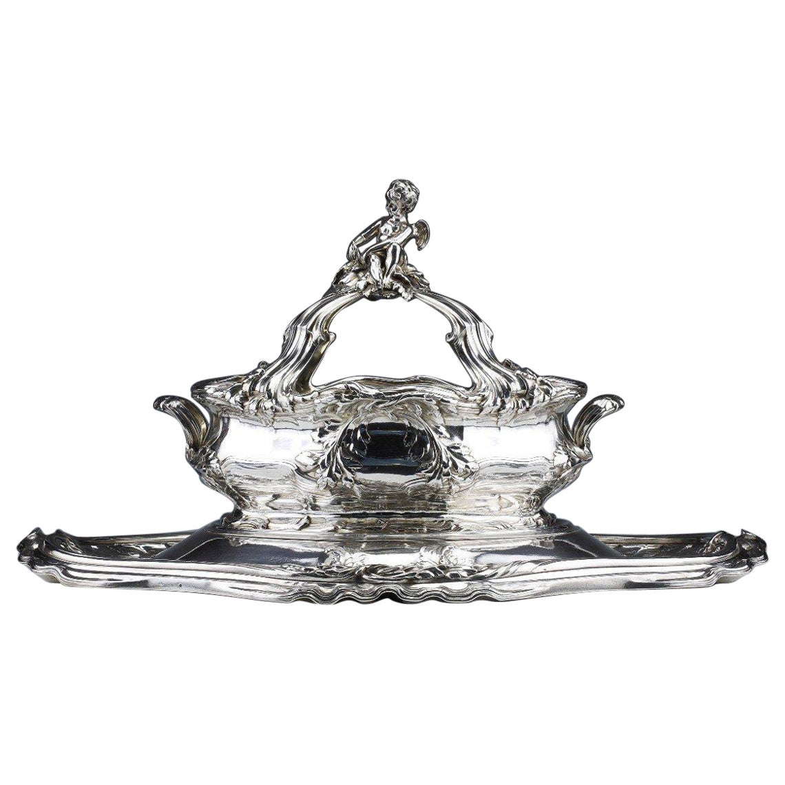 Risler & Carre - Important Table Centerpiece In Sterling Silver XIXth Century For Sale