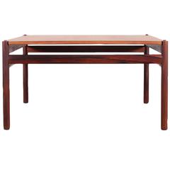 Mid-Century Modern Scandinavian Coffee Table in Rio Rosewood by Ole Wanscher