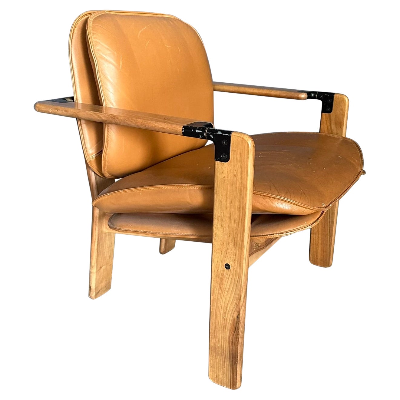 'Dueacca' armchair, by Franco Poli Bernini production Italian manufacturing 1980 For Sale
