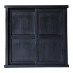 Japanese Used Black Tansu 1860s-1900s / Sideboard Cabinet Wabisabi