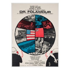 Französisches Moyenne-Filmplakat von Dr Strangelove, 1964