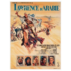 Vintage Lawrence of Arabia 1963 French Moyenne Film Poster