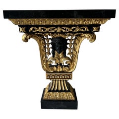 Vintage Italian marble and Gilded wood Console 