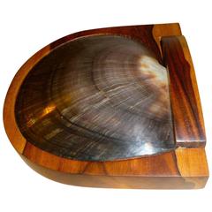 Alexandre Noll, Rosewood Box with Shell Top, circa 1950
