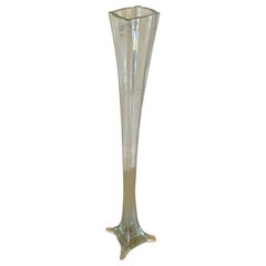 Unusual Large Antique Victorian Quality Glass Floor Standing Vase