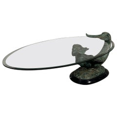 Table basse sirène en bronze