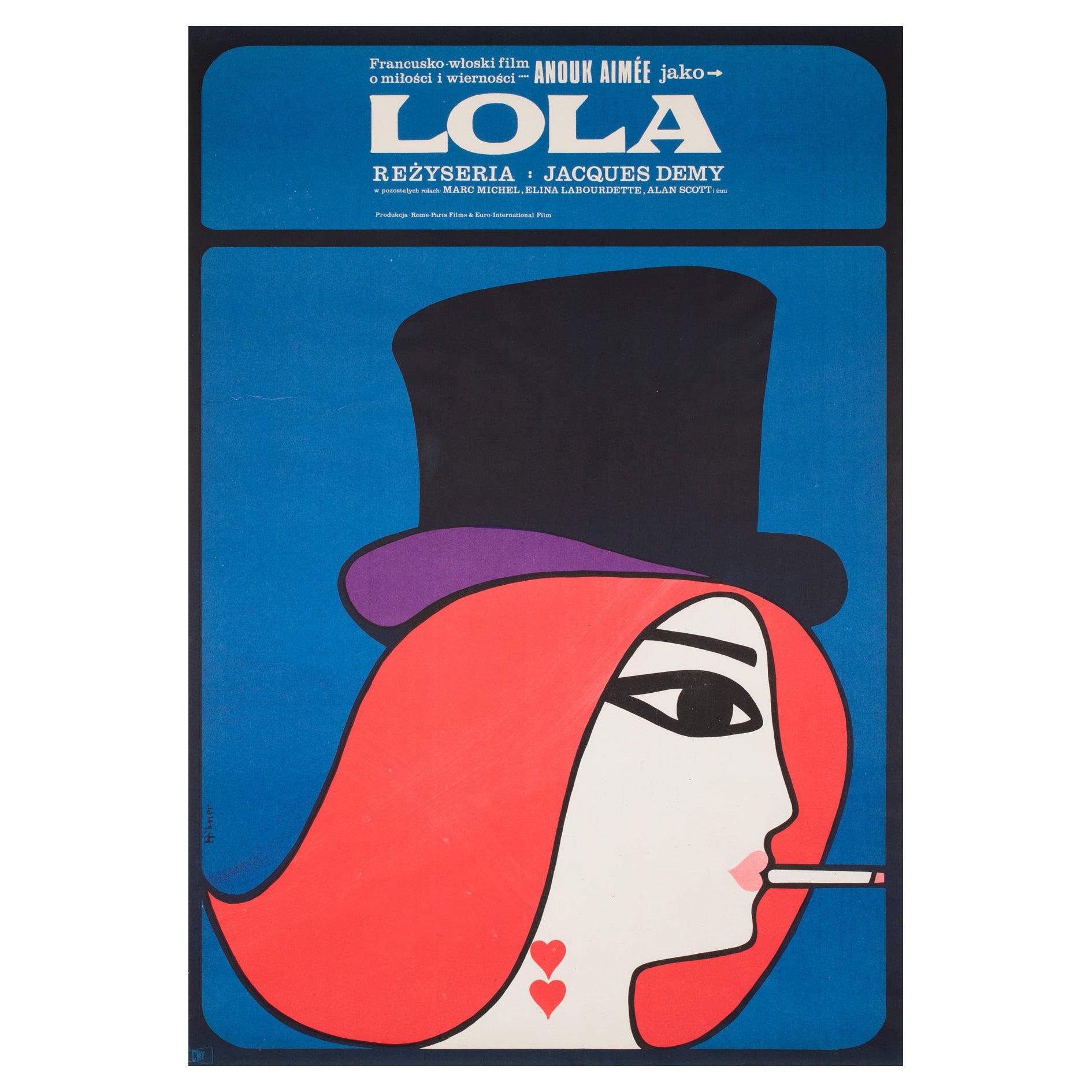 Lola 1967 Polish A1 Film Poster, Maciej Hibner For Sale