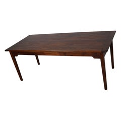 Ancienne table de salle à manger rustique en Oak, début du 20e siècle