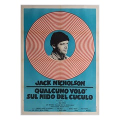 Vintage One Flew Over the Cuckoo's Nest R1970s Italian 2 Foglio Film Poster