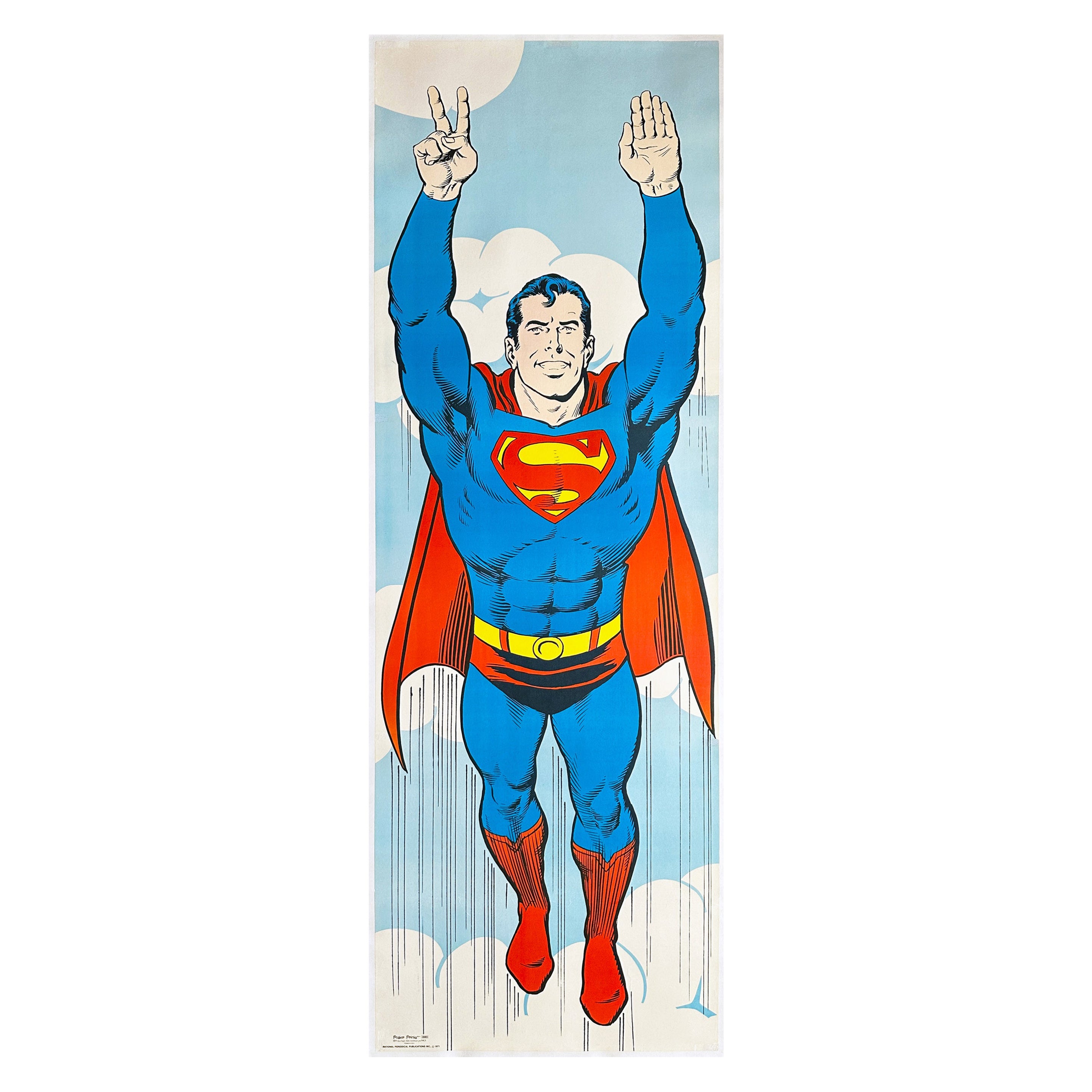 Superman Door Panel - DC Prints Poster US Special 1971 For Sale