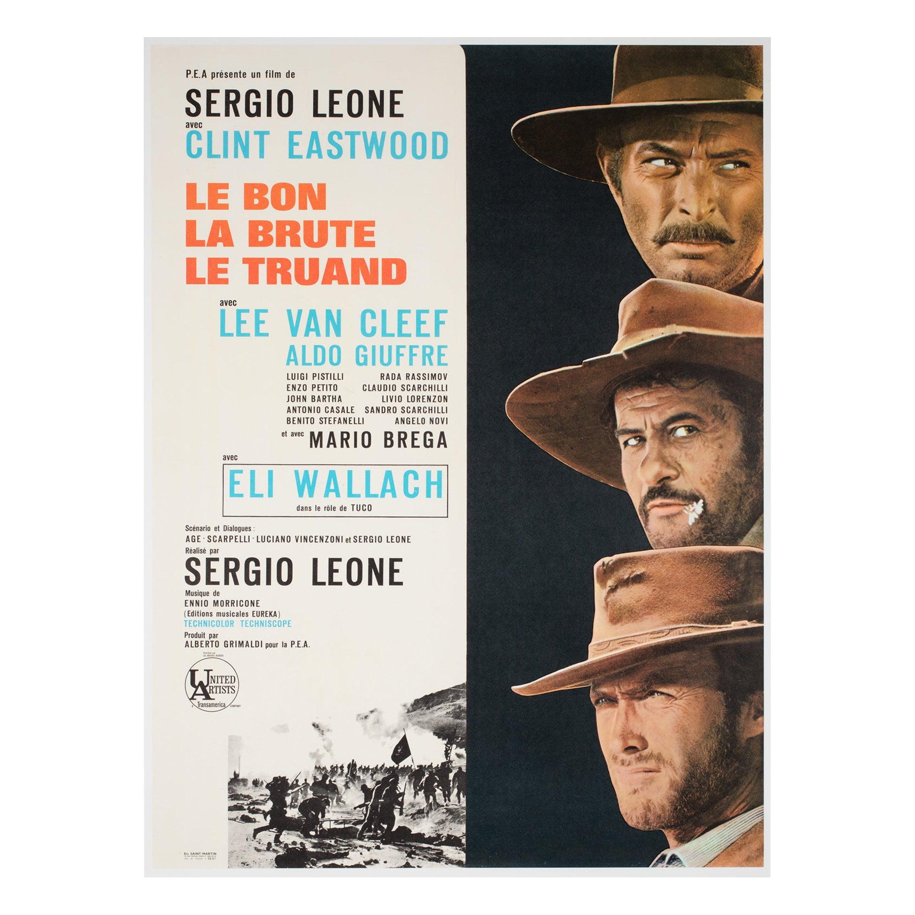The Good, the Bad and the Ugly 1968 French Moyenne Film Poster For Sale
