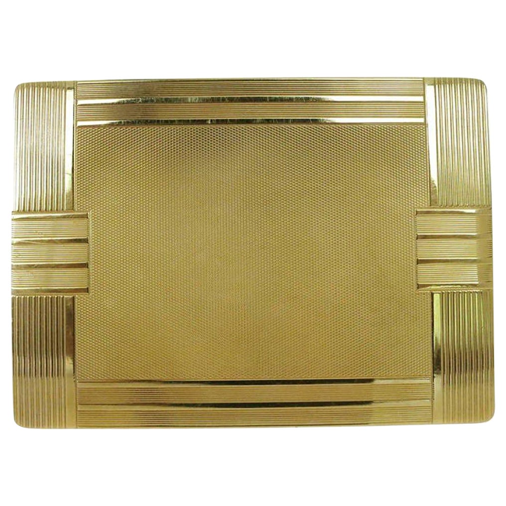 18-Karat Gold Art Deco Cigarette Case For Sale