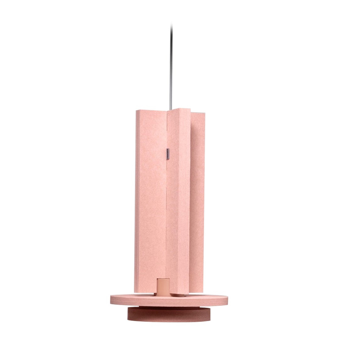 Jeffrey Pink Pendant Lamp by +kouple For Sale