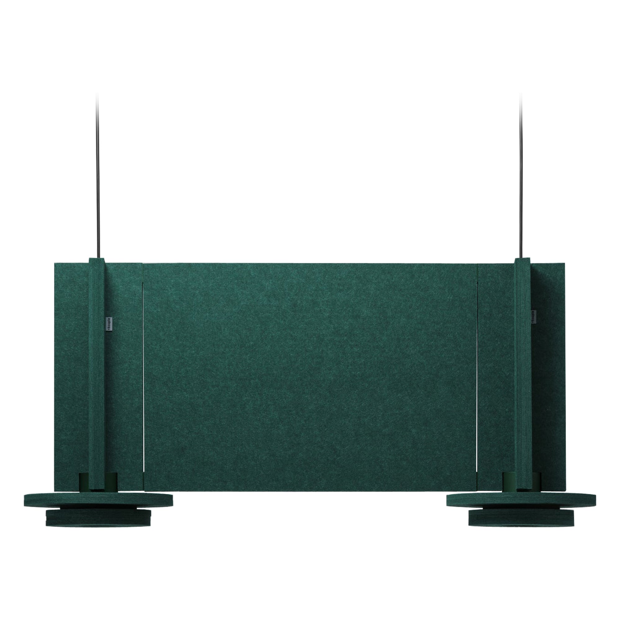 Jeffrey Panel Green Pendant Lamp by +kouple For Sale