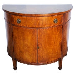 Vintage Hepplewhite Style Demilune Cabinet