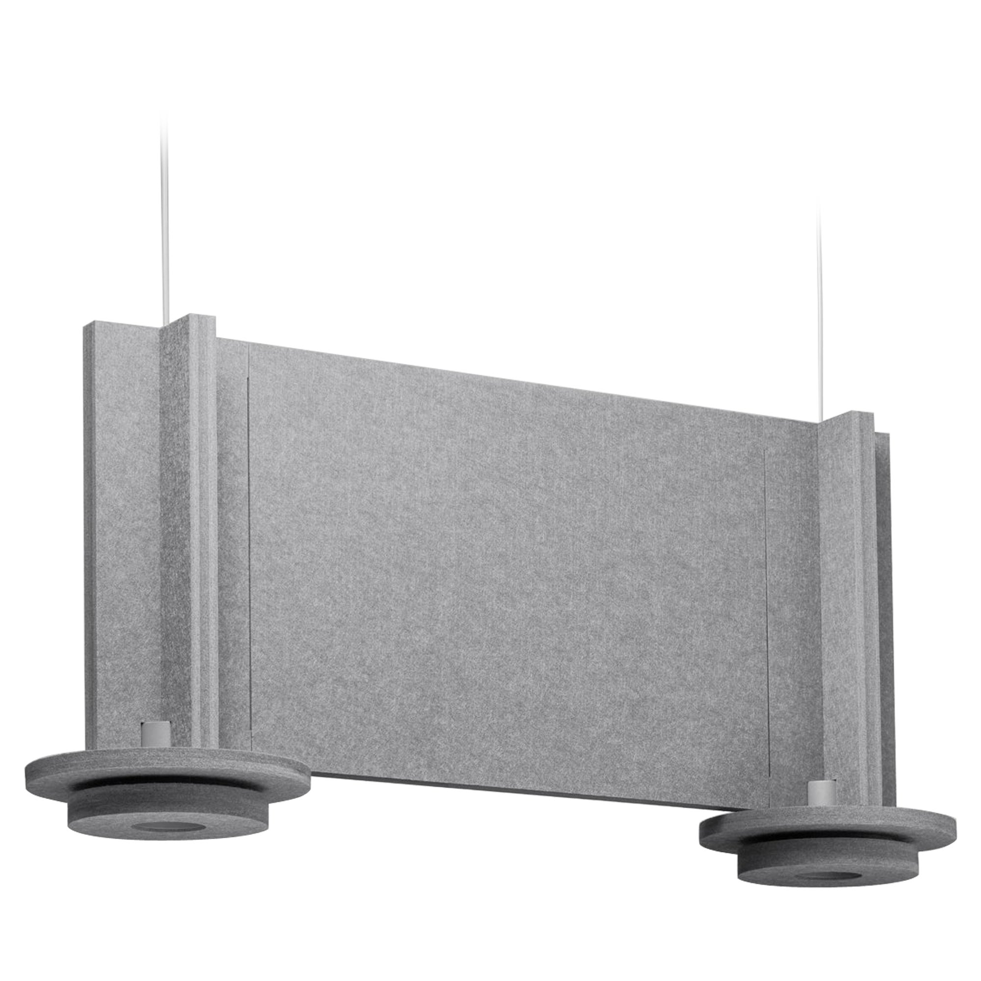 Lampada a sospensione Jeffrey Panel Grey di +kouple in vendita