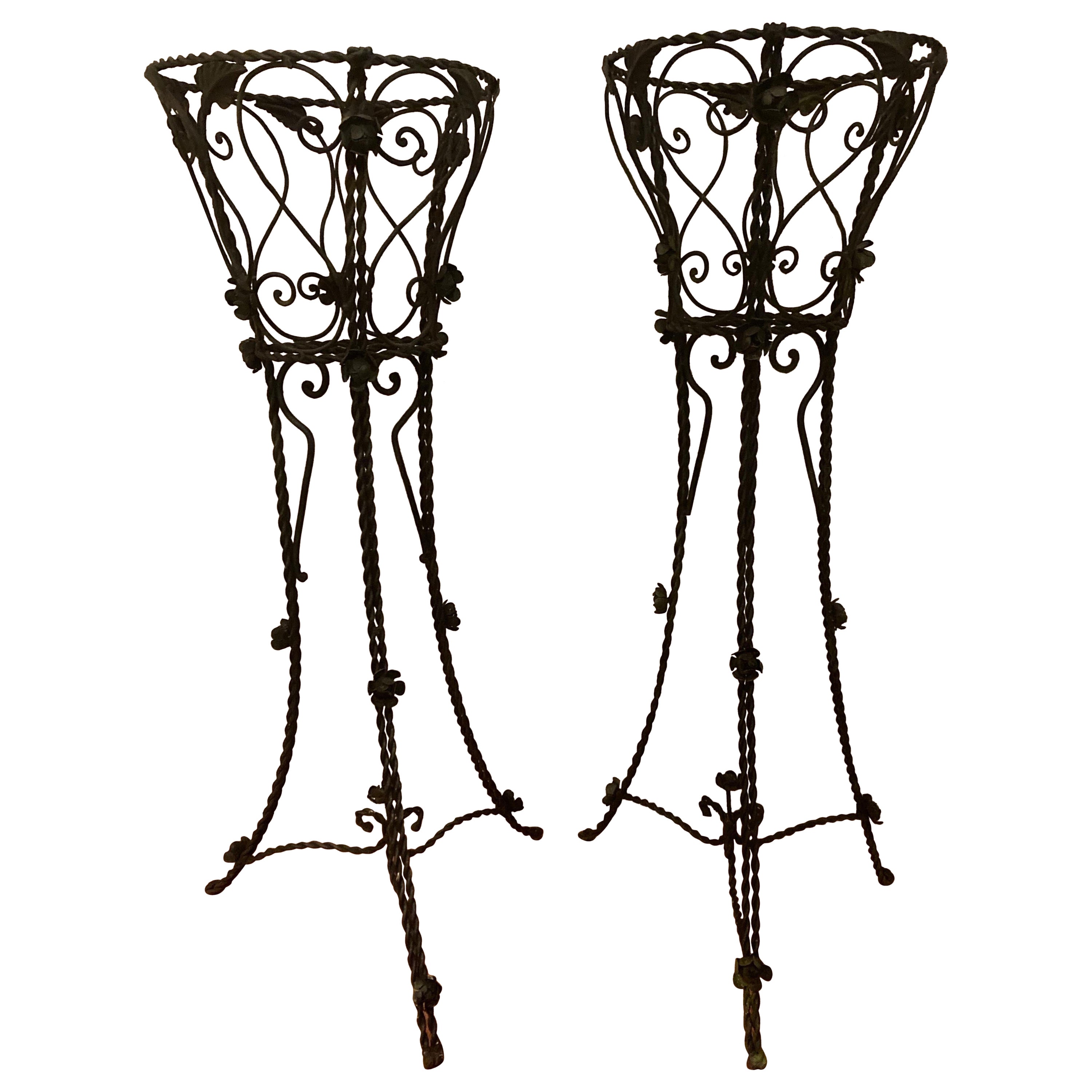 Gothic Oversized Garden Planters - a pair For Sale