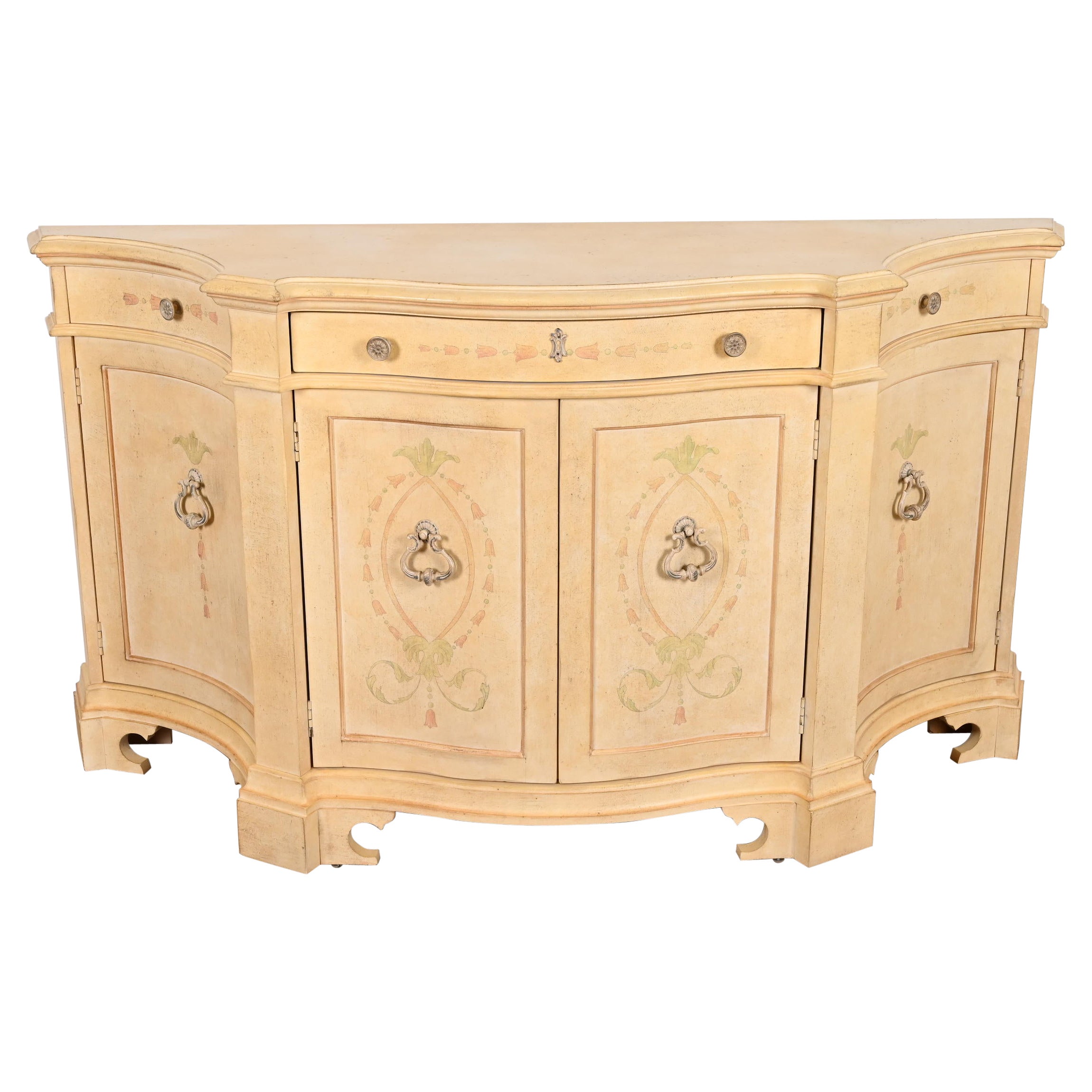 Century Furniture Italian Provincial Venetian Cream Painted Sideboard 