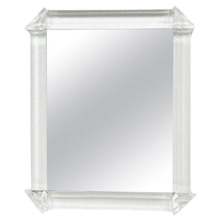 Faceted Lucite Wall Mirror