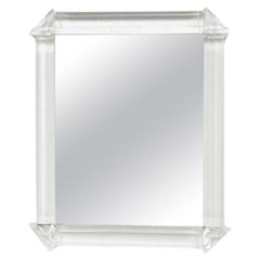 Vintage Faceted Lucite Wall Mirror