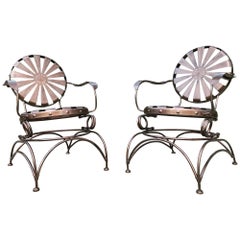 antique francois carre rocking patio chairs