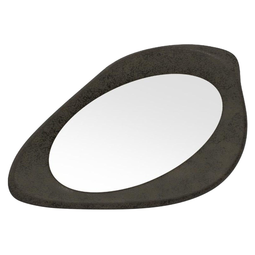 Contemporary Wall Mirror in Volcanic / Bronze Finish