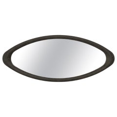 Contemporary Oval Wall Mirror in Volcanic / Bronze Finish