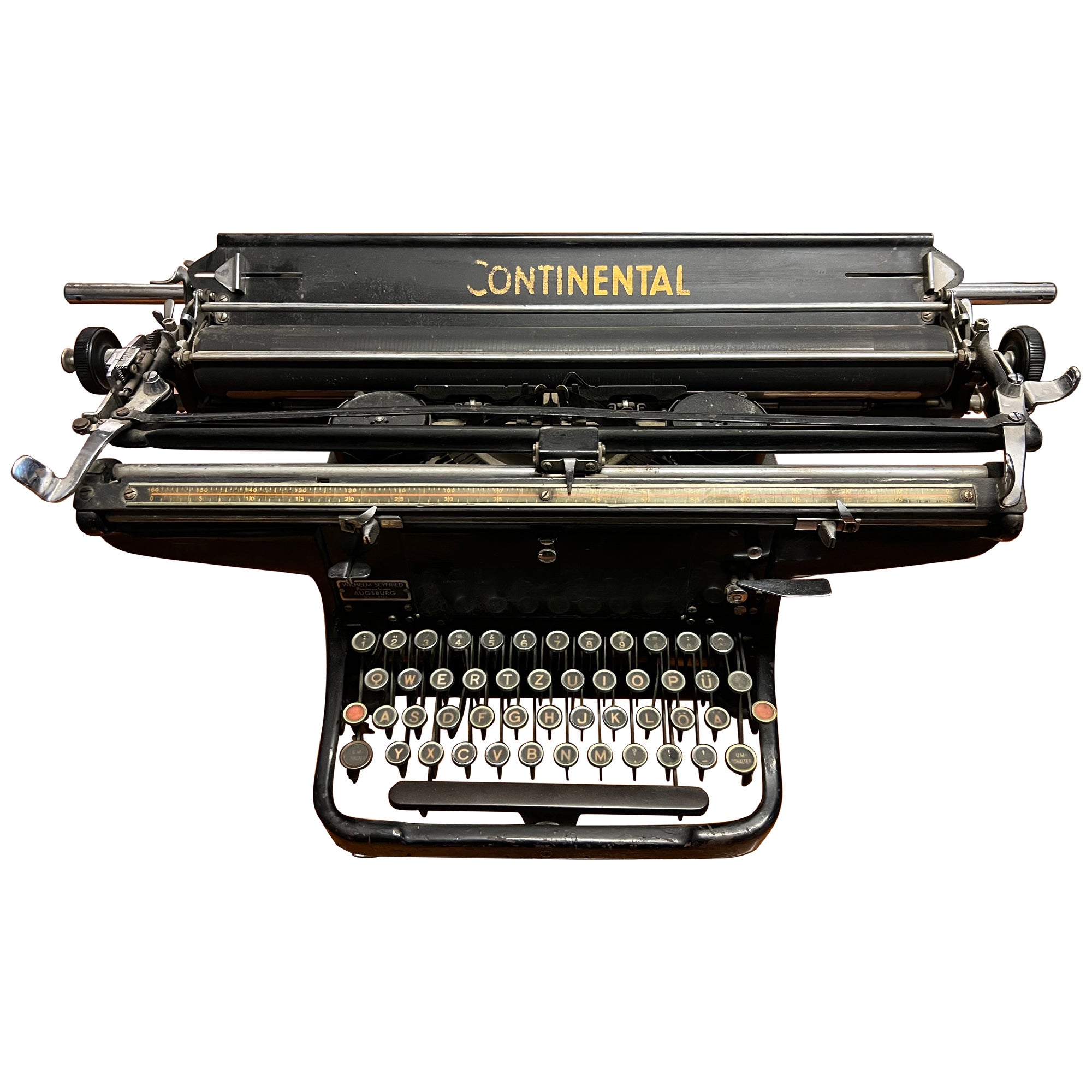 20th Century Portable Large Typewriter Continental made in Germany For Sale