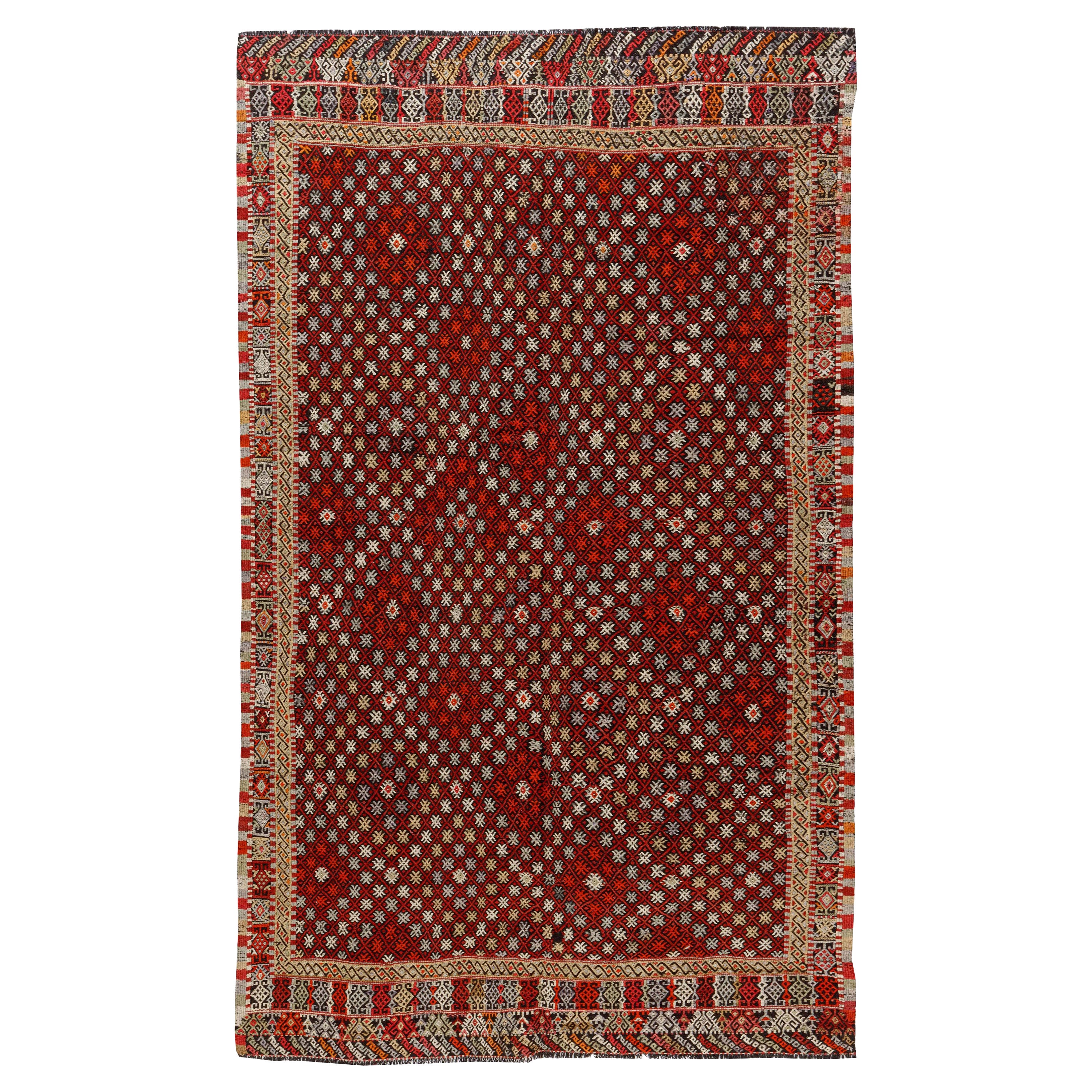Mid-20th Century Handmade Vintage Rag Rug