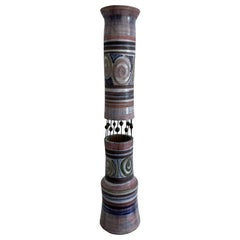 Lámpara de cerámica Totem de Georges Pelletier para Accolay. Francia, años 60