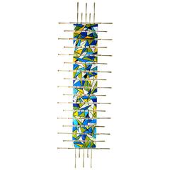 Vivid Contemporary Gilded 
Enamel Wall Sculpture by Del 
Brenda Williams