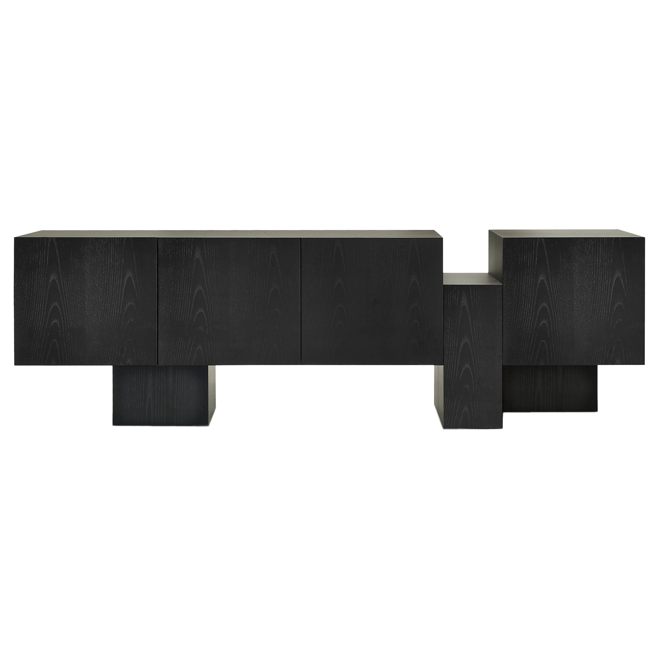 Dolmen, Deconstructed Black Ash Sideboard, Dainelli Studio for Somaschini