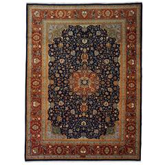 Persian Fine Tabriz Early 20th Century Oriental Rug Signed by Weaver